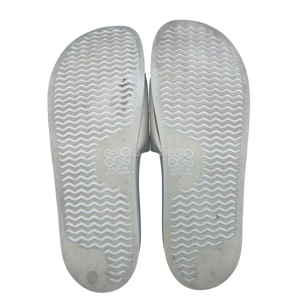 Reebok Classic Slide White Black Athletic Sandals Mens 12 Womens 13